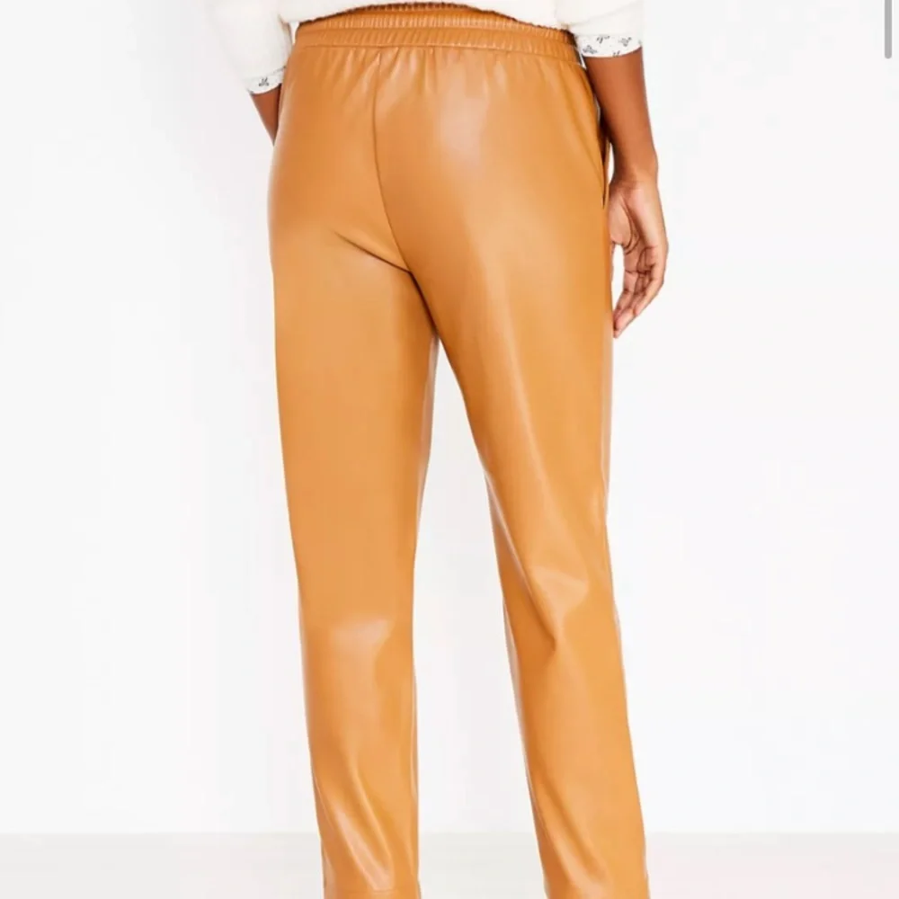 LOFT Faux Leather Pants in Safari Sand. Size XL. Brand new!